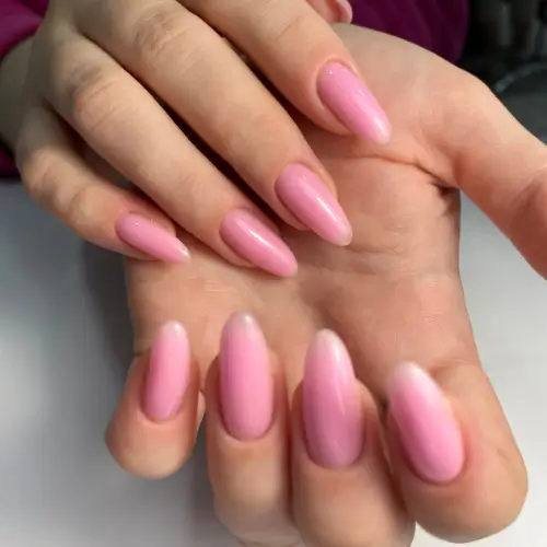 Polish change service showing fresh color application on hands or feet